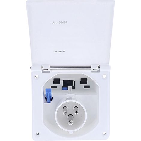 CEE Caravan-Einspeisungsstecker 3-polig weiß 230V 16A IP44