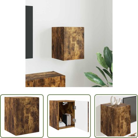 vidaXL Geräucherte Eiche - TV-Wandschrank Geräucherte Eiche 30 x 31 x 40 cm Holzwerkstoff (1/5)