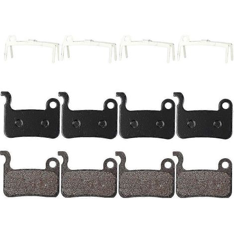 4 paires de plaquettes de frein à disque en résine pour vélos, compatibles avec les modèles Deore M596, M595, M535, M665, M775/776/765, M975, M966 et M965.