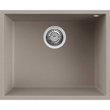 Lavello Elleci Incasso 1 vasca 54x44 Quadra 105 Sottotop Granitek Grigio Tortora LGQ10543BSO