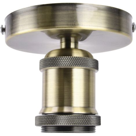 Douille E26/E27 vintage – support plafonnier – métal – lampe murale – 100-240V – patine verte