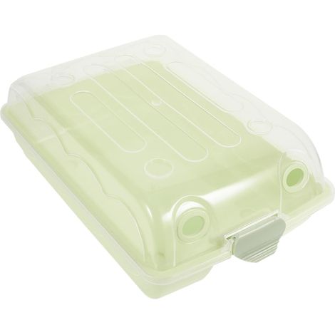 Vaguelly boîte de rangement transparente couvercles empiler boîtes à chaussures gerbeurs récipient organisateurs de chaussures Organisateur de rangement de chaussures pp Vert (1/5)