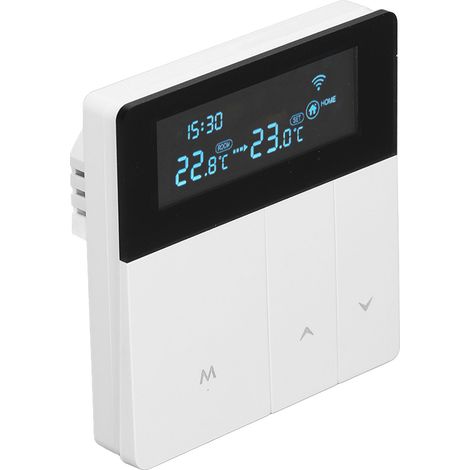 Intelligenter Farbthermostat (16 Ampere), programmierbarer intelligenter Elektroheizungsthermostat für Zuhause, Büro, Einkaufszentren und Hotels, 90–240 V Wechselstrom, Weiß, WLAN (1/5)