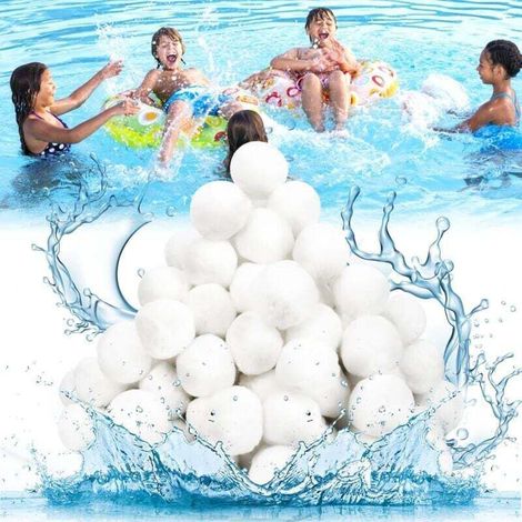 Boule filtrante, 1300 g de boule filtrante de piscine équivaut à 46 kg de filtre à sable, boule filtrante de piscine, boule de coton filtrante de piscine réutilisable et efficace, adaptée à la piscine (1/5)