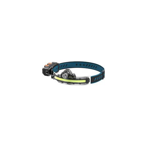 Lampada frontale a LED ricaricabile tramite USB, potente lampada frontale a LED, lampada frontale COB impermeabile per campeggio con modalità sensore sensibile per escursionismo, ciclismo, passeggiate