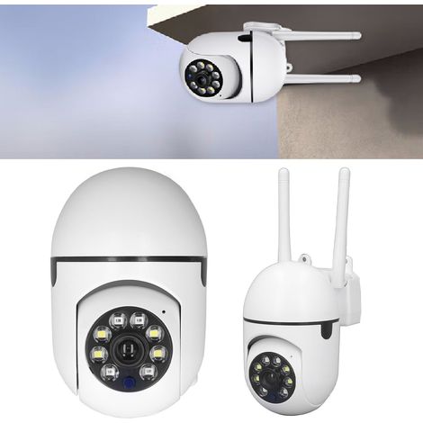 Caméra ampoule USB avec WiFi sans fil, vision nocturne haute définition, contrôle panoramique et d'inclinaison, surveillance de sécurité montée au plafond/au mur. (1/5)