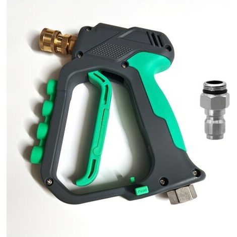 Pistolet à Eau Haute Pression 4000 PSI – Buse Anti-Enchevêtrement, Économiseur d’Effort, Connecteur Rapide 1/4, Valve Céramique, Corps en Cuivre Épaissi, Support de Rangement Inclus (1/5)