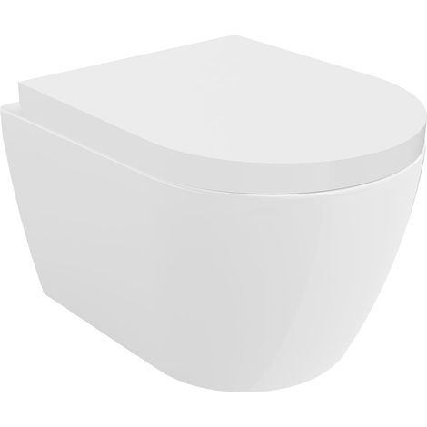 Mexen Carmen inodoro Rimless Tornado con asiento de cierre suave, duroplast, blanco brillante - 30880200T (1/5)