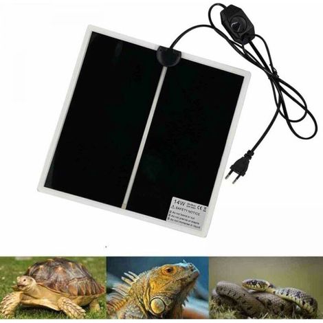 28x28CM Adjustable Terrarium Heating Mat with Temperature Control for Reptiles - Turtle, Snakes, Lizards, Geckos, Spiders - Aquarium Safety Mat (1/5)