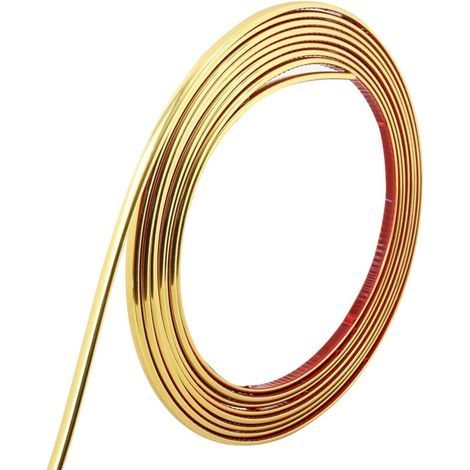 Bande de bordure dorée autocollante flexible, bandes décoratives avec de belles coutures, adaptée aux murs, plafonds, sols, armoires et carreaux de céramique 10 m (1/5)