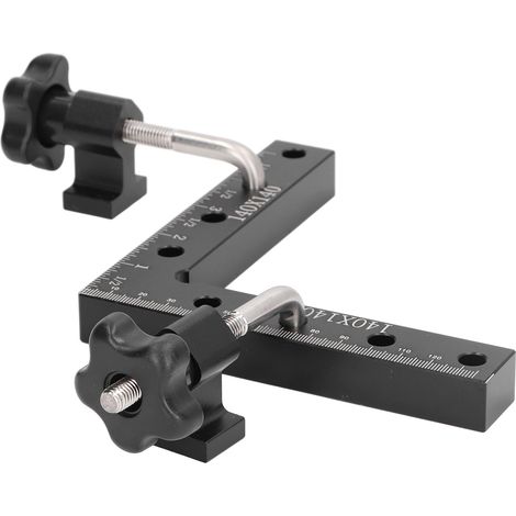 Équerre de positionnement à 90 degrés, en alliage d'aluminium, pour la fixation de panneaux de menuiserie, pince d'angle à 90 degrés, pince d'angle pour meuble (1/5)