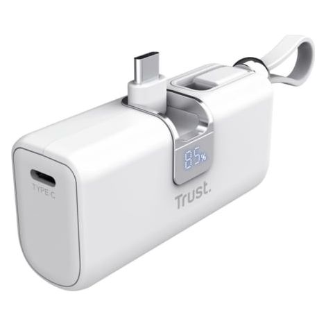 Powerbank 5000mAh Trust Pacto 26105/ 18W/ Blanca