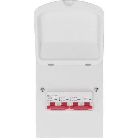 Interrupteur de transfert 100A monophasé pour groupe électrogène, coffret de distribution 240-400V avec disjoncteur principal (1/5)