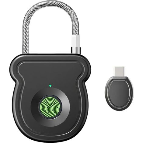 Candado inteligente sin llave con lector de huellas dactilares y sensor de alta resolución, se desbloquea en 0,5 segundos y ofrece una autonomía de batería de hasta 365 días. (1/5)