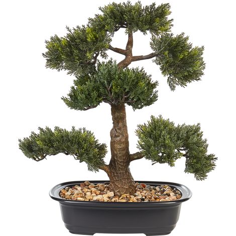 Planta artificial en maceta pino bonsái interior decoración de plástico 44 cm Pine