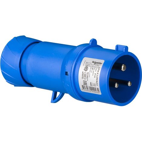 PratiKa - fiche mobile industrielle droite - 32 A - 2P+T - 200-250 V CA - IP44 (PKX32M423) (1/5)