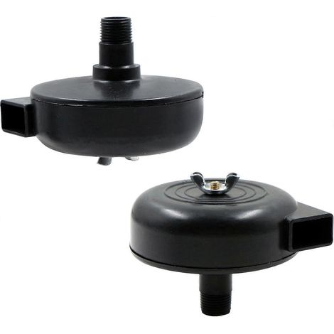 Silencieux de filtre à air comprimé - 2 silencieux de filtre pour compresseur d'air, filetage mâle 16 mm, boîtier métallique, pour compresseur d'air (1/5)