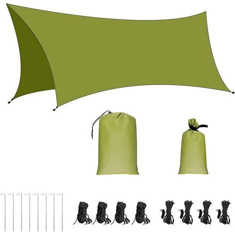 Voile d'ombrage imperméable 3x3m – Tissu Oxford 210D résistant aux intempéries – Protection UV optimale – Installation facile (1/5)