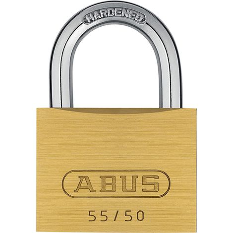 Abus Brass Padlock 55/50mm, Keyed Alike 5502, Standard Security, Durable Mechanical Lock