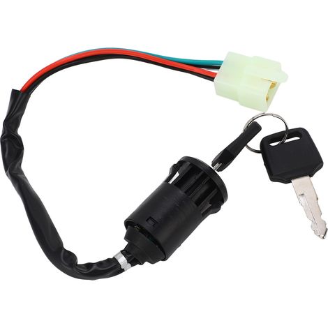 Interrupteur à clé d'allumage à 4 broches, système d'allumage sensible et durable avec 2 clés pour quad, VTT et kart. (1/5)