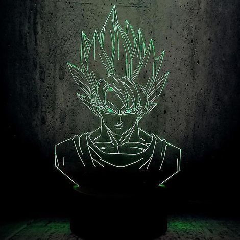 Veilleuse de table Dragon Ball pour chambre d'enfant, lampe de chevet LED 3D
