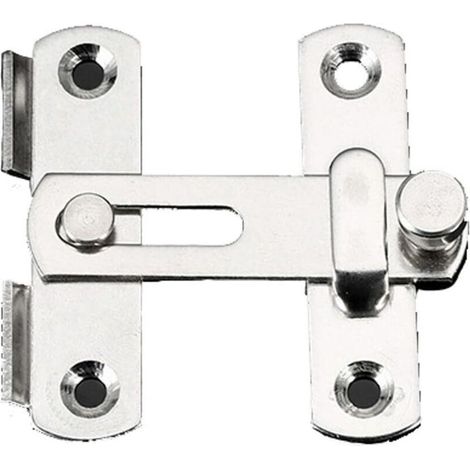 Loquet de porte de 2 pouces, loquet de porte portable pour armoire de clôture extérieure, maison multifonction en acier inoxydable (argent) (1/5)