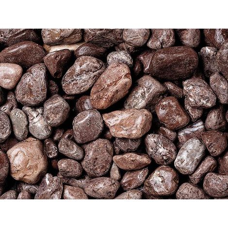 Ciottoli, sassi per giardino, Marrone Mogano 20-50 mm (40 sacchi da 25 kg)