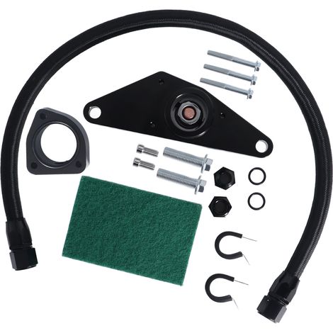 Kit de by-pass de liquide de refroidissement en alliage d'aluminium, remplacement pour Dodge Ram Cummins diesel 5.9L 6.7L, jeu de raccords robuste. (1/5)