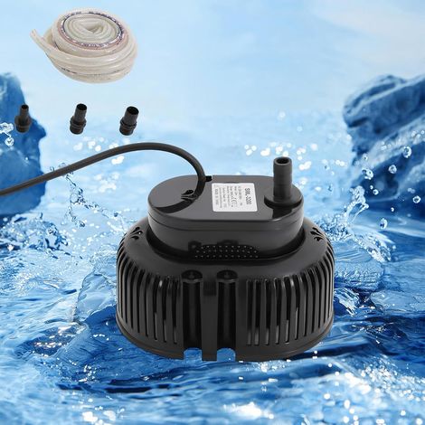 Submersible Pump, 75W 3000L/H Water Pump to Empty Pool, Immersion Depth: max. 7.5m, for Dirty Water with 13/16/19mm in Size, Temperature max.35℃, IPX8 Sump Pump for Swimming Villages (Black) (1/5)