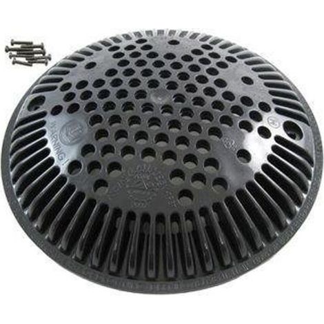 Hayward – Grille bonde de fond anti vortex 195mm – WGX1048EGA – ABS gris foncé – Entraxe de vissage 157mm