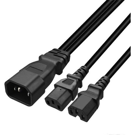Adaptateur secteur professionnel pour PDU, répartiteur C14 vers C13+C15, cordon d'alimentation
