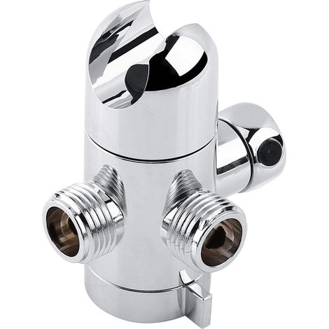 Inverseur De Douche à 3 Voies, Adaptateur De Pommeau De Douche 1/2" Pour Valve Montée Sur Bras De Douche, Salle De Bain (1/5)