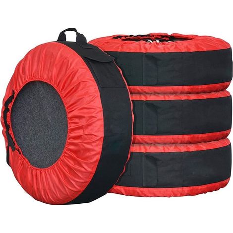 Housse de protection pour roue de secours en toile Oxford 600D, ajustable, pour pneus d'hiver (1/2)