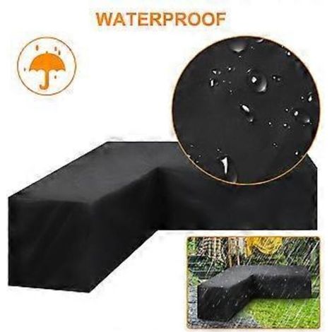 Housse de protection pour mobilier de jardin SZTXJ en forme de V, housse pour canapé d'angle extérieur 270 x 270 x 90 cm, imperméable et anti-poussière, prolongeant la durée de vie de vos meubles.
