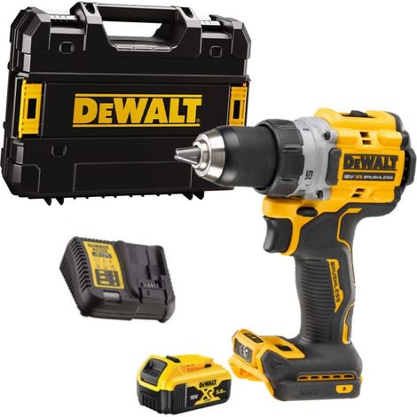 Dewalt – Perceuse visseuse 18V DCD800P1T – Moteur Brushless – Couple 90Nm – 1 batterie 5.0Ah – Chargeur et coffret T-STAK inclus