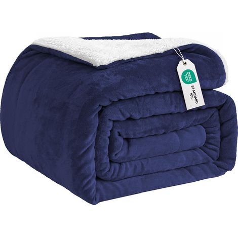 Plaid Polaire 200x230 cm Couverture Sherpa Chaud et Doux Canape (1/5)