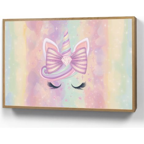WALL LIGHT Unicorn - Glitter - Rainbow - Pastel 100x70 cm (1/5)