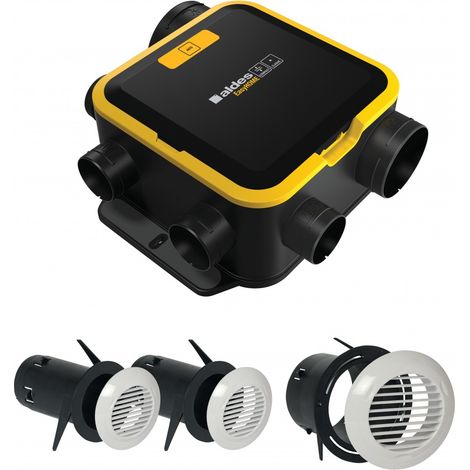 Kit Vmc Simple Flux Easyhome Auto Compact + Griglie di Ventilazione Bip - Aldes