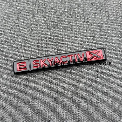 (Q) - Emblème 3D lettres et chiffres compatible avec MAZDA SKYACTIV SKYACTIVG e-SKYACTIVG X - Plaque signalétique de coffre - Logo autocollant chromé noir (1/5)
