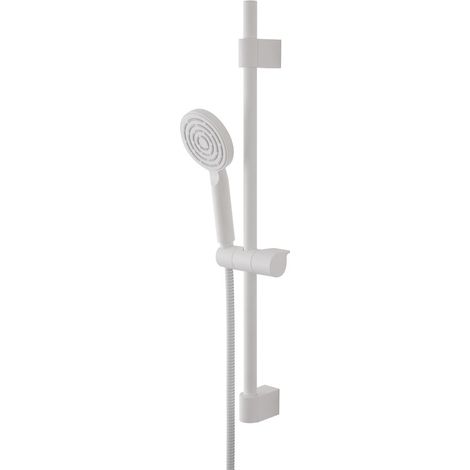 Saliscendi doccia 70 cm regolabile con doccetta tonda in ABS bianco opaco Hidra (1/5)
