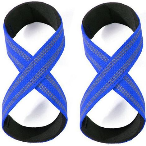 Support De Poignet - Figure 8 - Coton Élastique - Pour Haltérophilie Et Musculation - Taille L - 1 Paire
