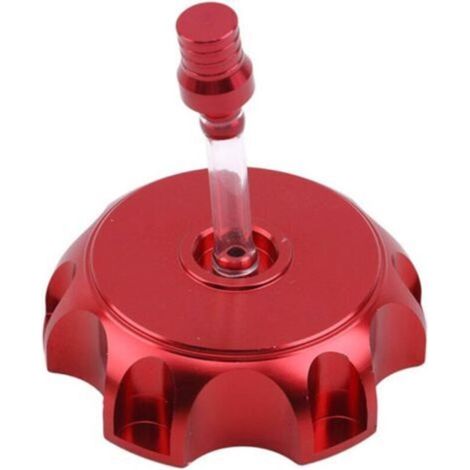 Tapa del depósito de combustible, tapa de la válvula de escape CNC de 49,5 mm para el tapón del depósito, tapa de gasolina para motocicleta, accesorios y piezas para moto, rojo (1/5)