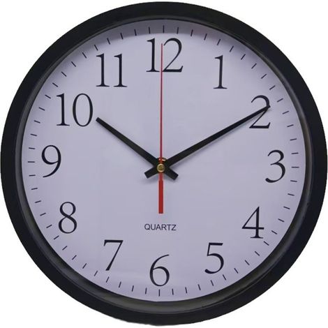 Horloge Murale - 25 cm - Mécanisme Quartz Silencieux - Pour Maison Cuisine Bureau École - Blanc - 1 Pièce (1/5)
