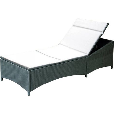 Poly-Rattan Liege anthrazit (1/2)