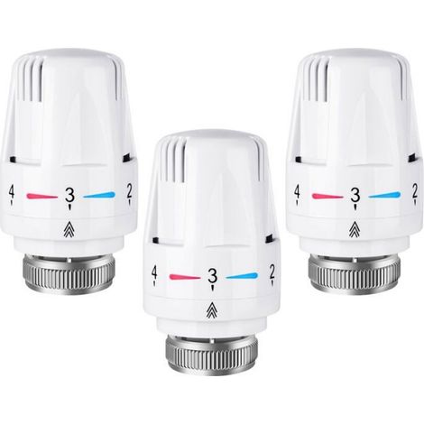 3pcs Tête de radiateur thermostatique, Tête thermostatique, raccord M30 x 1,5,Tête thermostatique Intelligente (1/5)