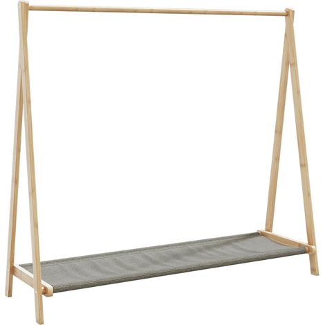 Kleiderständer mit Ablagen 106x34x102 cm Bambus