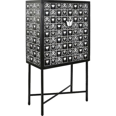 Bar élégant motifs ethniques en fer bicolore - Noir et blanc à motifs ethniques (1/5)
