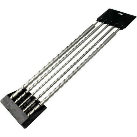 5 PUNTE MURO SDS PLUS DA 600 mm PER TRAPANO TASSELLATORE Ø 10, 12, 16, 20, 24 mm
