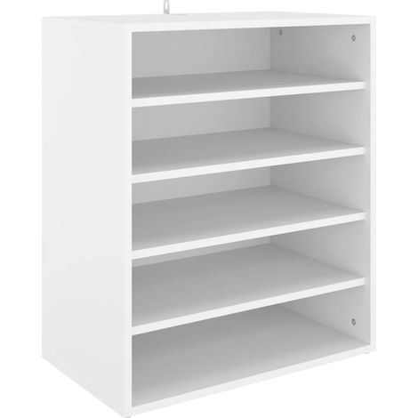 Scarpiera mobile contenitore per scarpe mobile per ingresso/corridoio/soggiorno 60 x 35 x 70 cm legno ingegnerizzato bianco 020021486