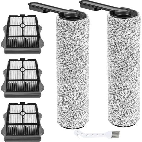 Accessoires pour Tineco FLOOR ONE S5 Pro 2, Brosse de Rouleau et Filtre HEPA pour Aspirateur Tineco FLOOR ONE S5, S5 Pro, S5 Extreme Ensembles de Rechange Laveur Sec et Humide de Nettoyage
